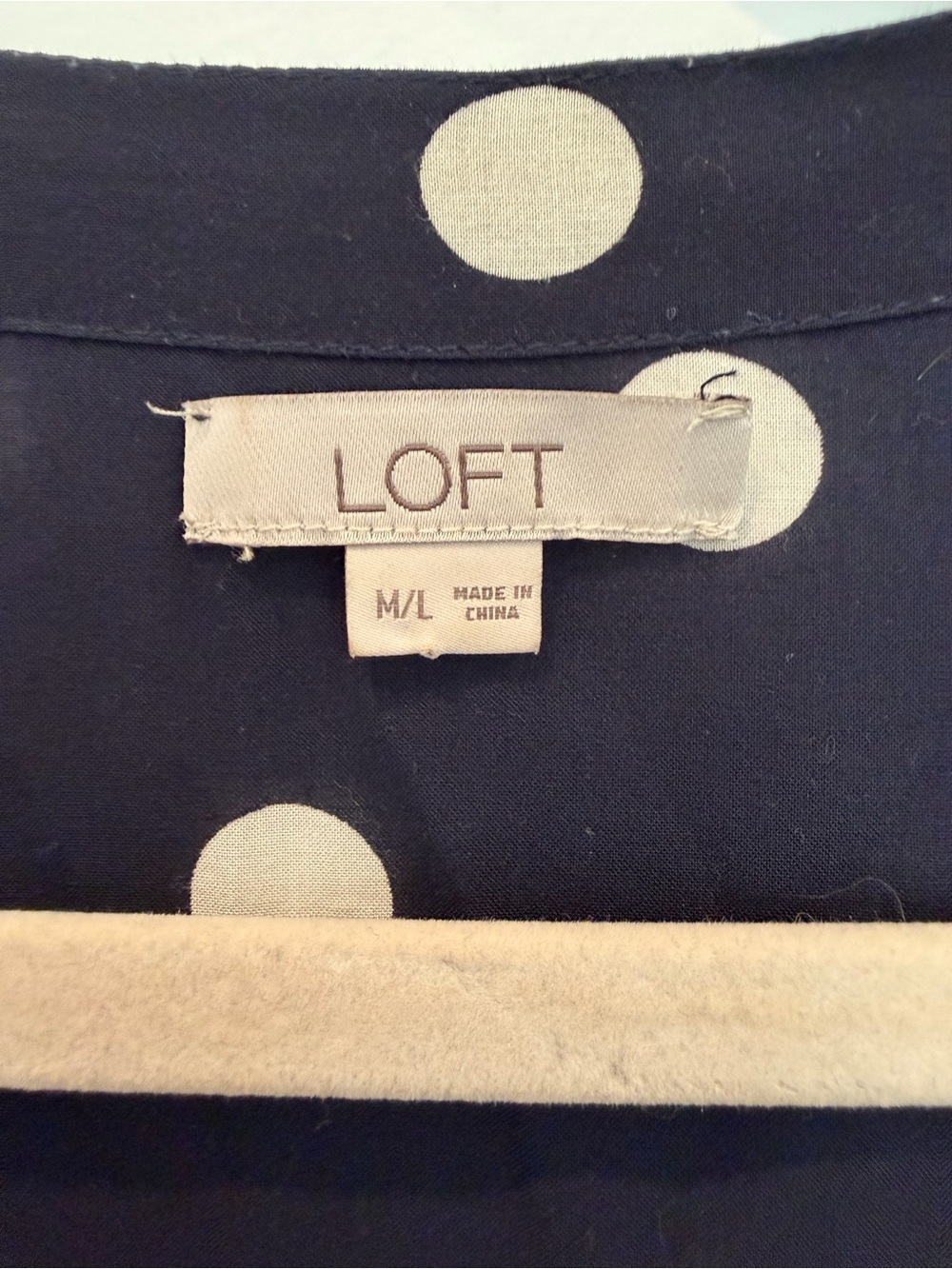 LOFT Black and White Polka Dot Open-Front Tunic - Picture 3 of 3